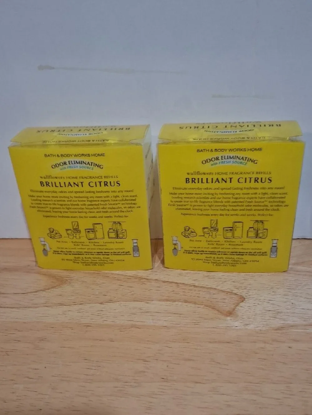 Bath & Body Works Brilliant Citrus Wallflower Refills (2) 2-Packs=4 Total